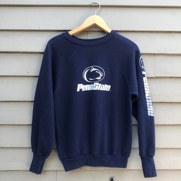 Vintage 80s Penn State Crewneck Crew Neck Sweatshirt Pullover Signal USA S/M - Picture 5 of 17